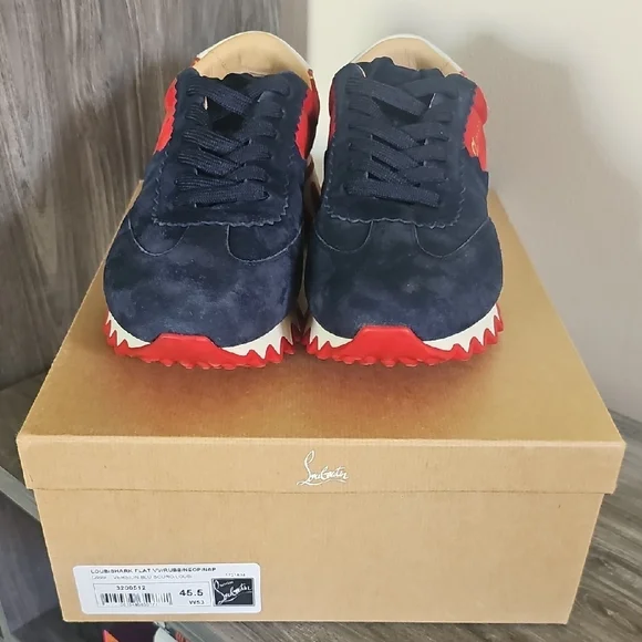 Christian Louboutin Loubi Shark Sneakers - Blue and Red - Picture 7 of 7